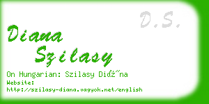 diana szilasy business card